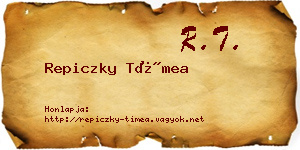 Repiczky Tímea névjegykártya