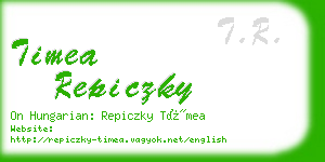 timea repiczky business card